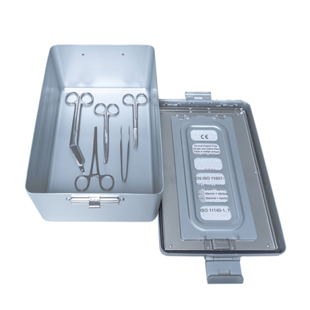 Aluminium sterilization container Dental L