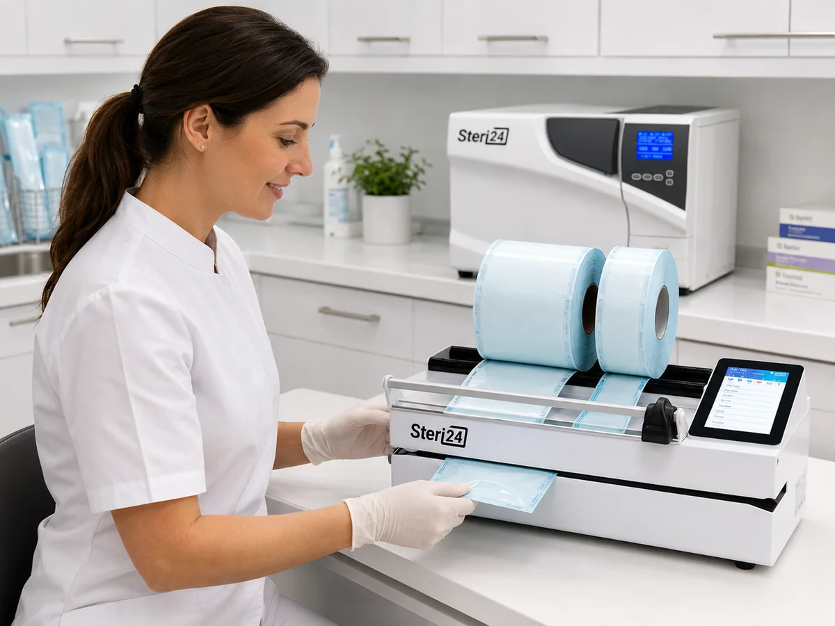 CertoSeal 200 – appareil de scellage à défilement avec fonction de coupe manuelle pour rouleaux