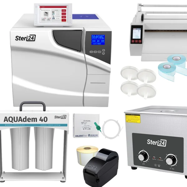 Steri24 Pack économique Autoclave Classe B Premium 18 L avec SteriTrace Pro – pack avec accessoires