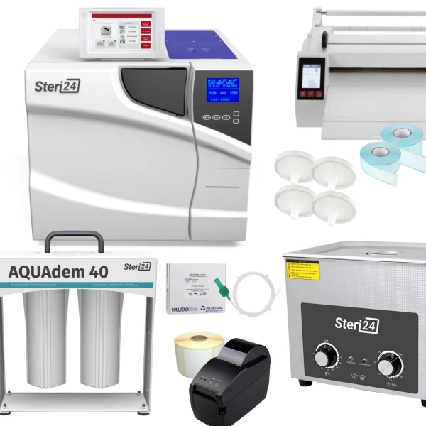 Steri24 Savings Package Class B Autoclave Premium 23 L with SteriTrace Pro – set with accessories