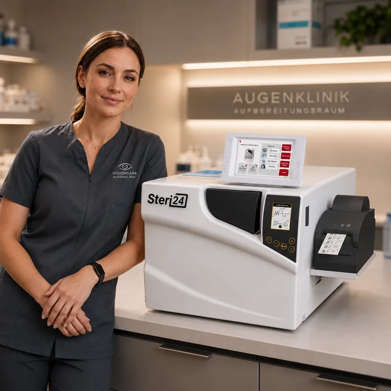 Steri24 klasse B autoklave Premium 12 L i klinikken