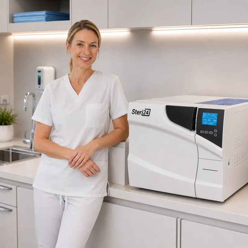 Steri24 klasse B autoklave Pro 23 L i klinikken