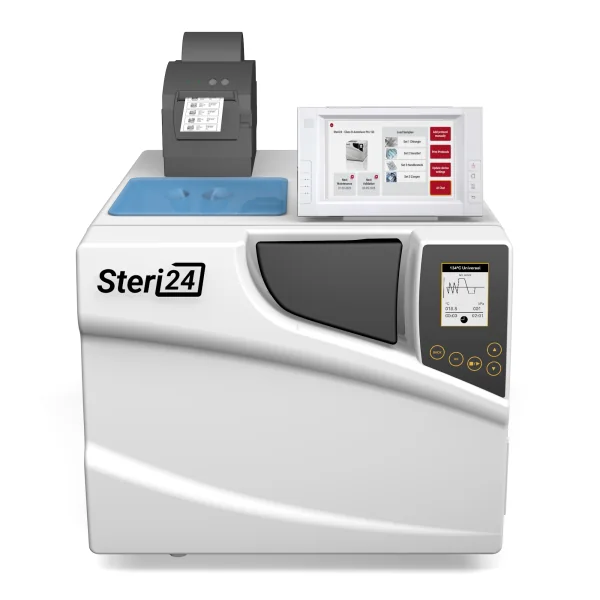 Steri24 Autoclave de Clase B Premium 12 L con SteriTrace Pro e impresora de etiquetas