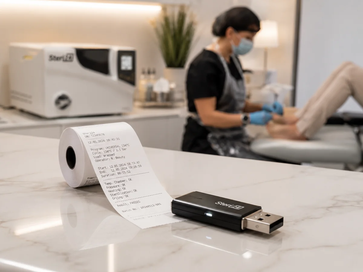 Chargendokumentation per USB und Ausdruck