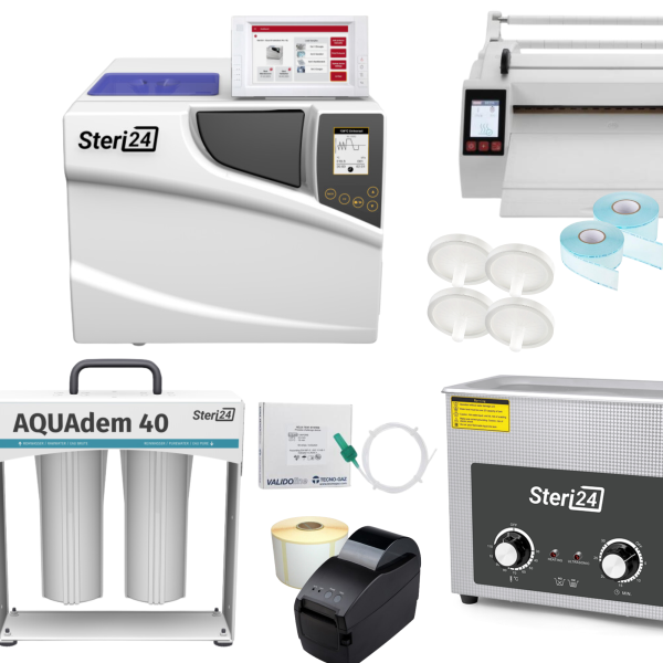 Steri24 Pack économique Autoclave Classe B Premium 12 L avec SteriTrace Pro – pack complet avec accessoires