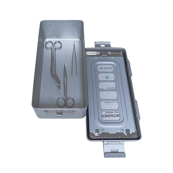 Aluminium sterilization container Mini L