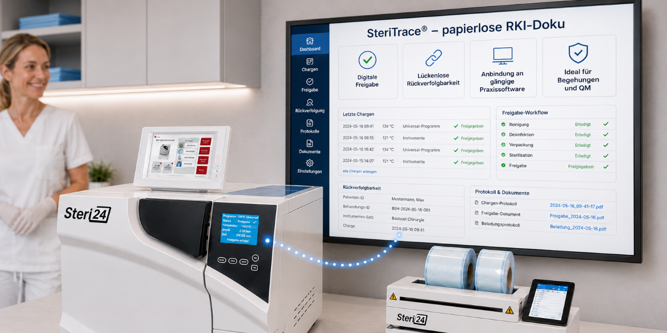 SteriTrace® papierlose RKI-Dokumentation – Beispielansicht